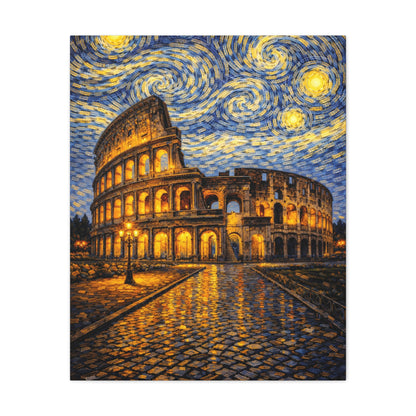 The Colosseum Under a Starry Sky – Van Gogh Inspired Canvas Print in Van Gogh style canvas art, product image 11 of 60