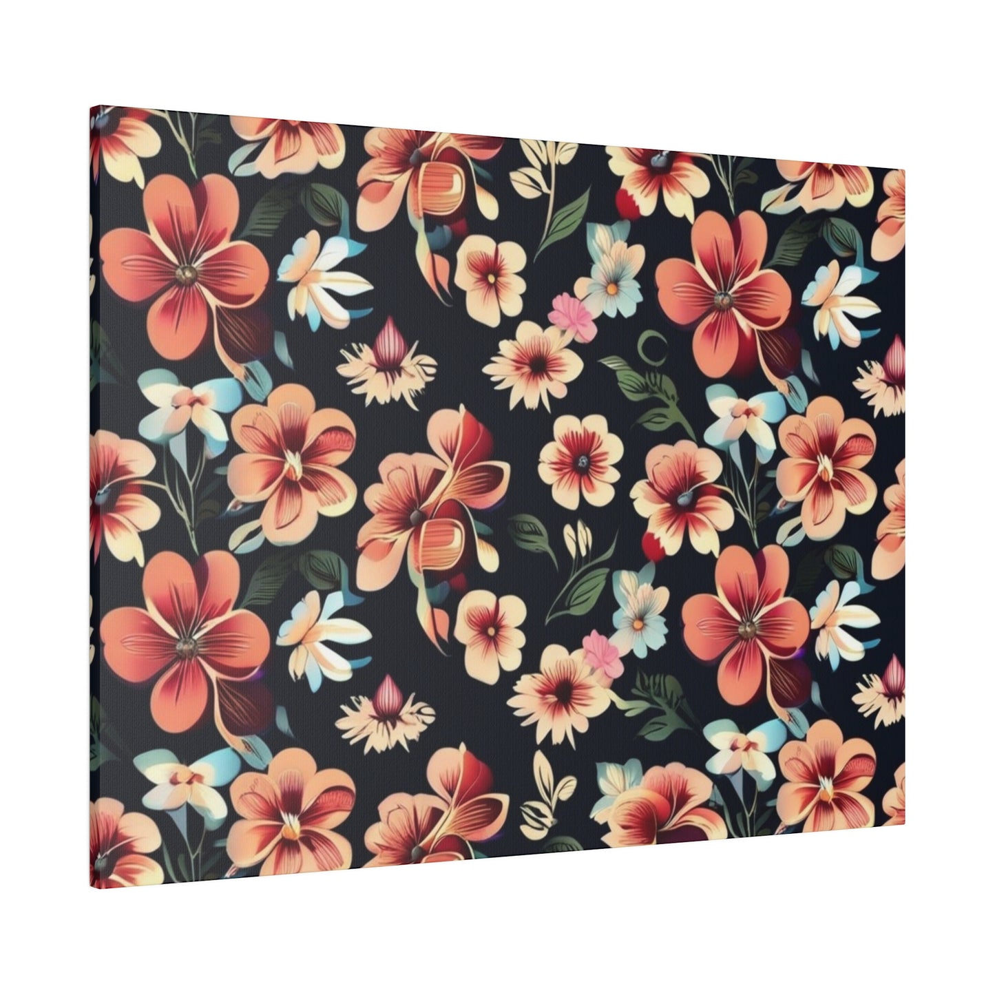 Vibrant Floral Pattern Canvas Art