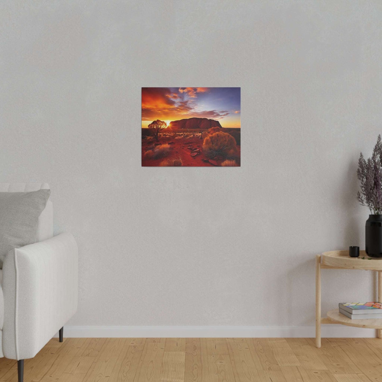 Desert Majesty: Uluru Sunset Canvas Print