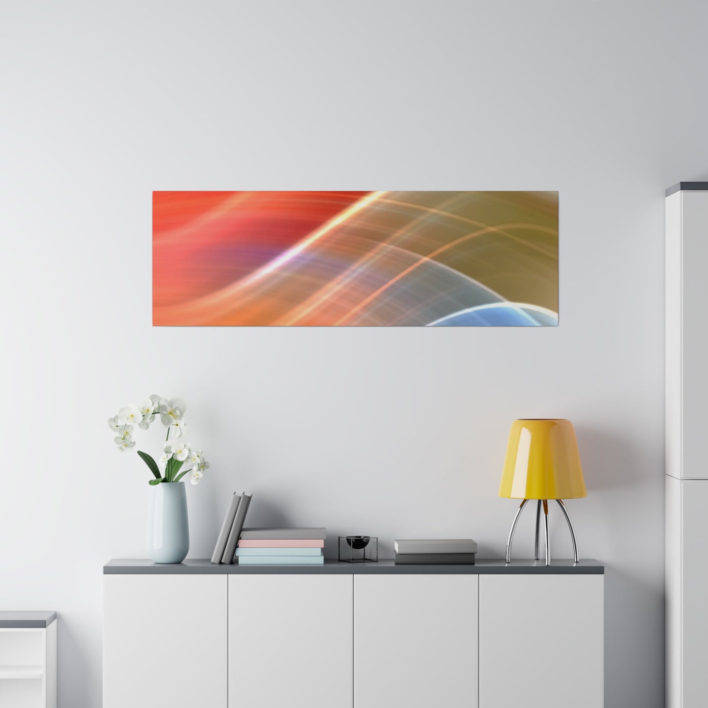 Radiant Waves Abstract Art Canvas Wall Art