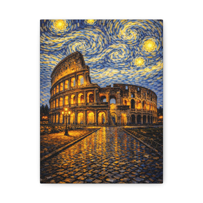 The Colosseum Under a Starry Sky – Van Gogh Inspired Canvas Print in Van Gogh style canvas art, product image 2 of 60