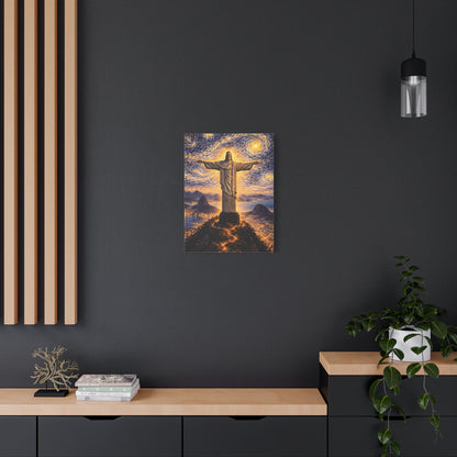 Christ the Redeemer Beneath a Starry Sky – Van Gogh Inspired canvas wall art, product image 40 of 64