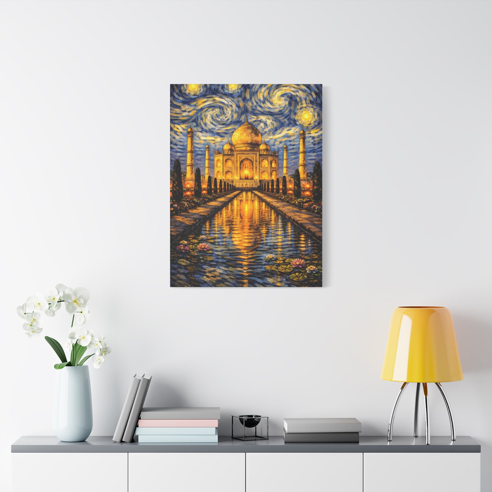 The Taj Mahal in a Starry Dream – Van Gogh Inspired Canvas Print in Van Gogh style canvas art, product image 50 of 60