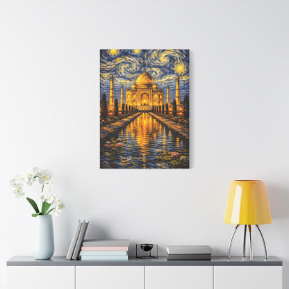 The Taj Mahal in a Starry Dream – Van Gogh Inspired Canvas Print in Van Gogh style canvas art, product image 50 of 60