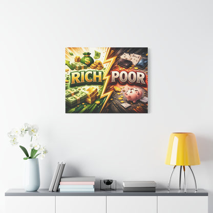 Rich vs Poor Abstract Money Mindset Canvas Canvas image 53