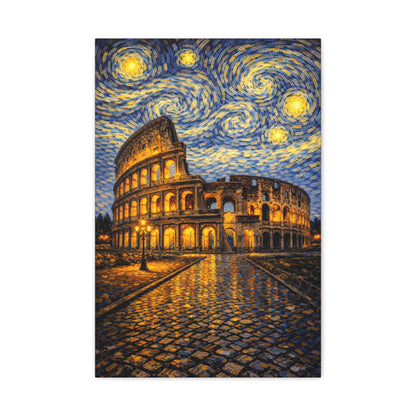 The Colosseum Under a Starry Sky – Van Gogh Inspired Canvas Print in Van Gogh style canvas art, product image 7 of 60
