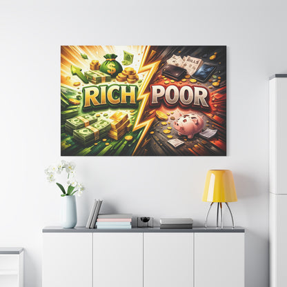 Rich vs Poor Abstract Money Mindset Canvas Canvas image 71