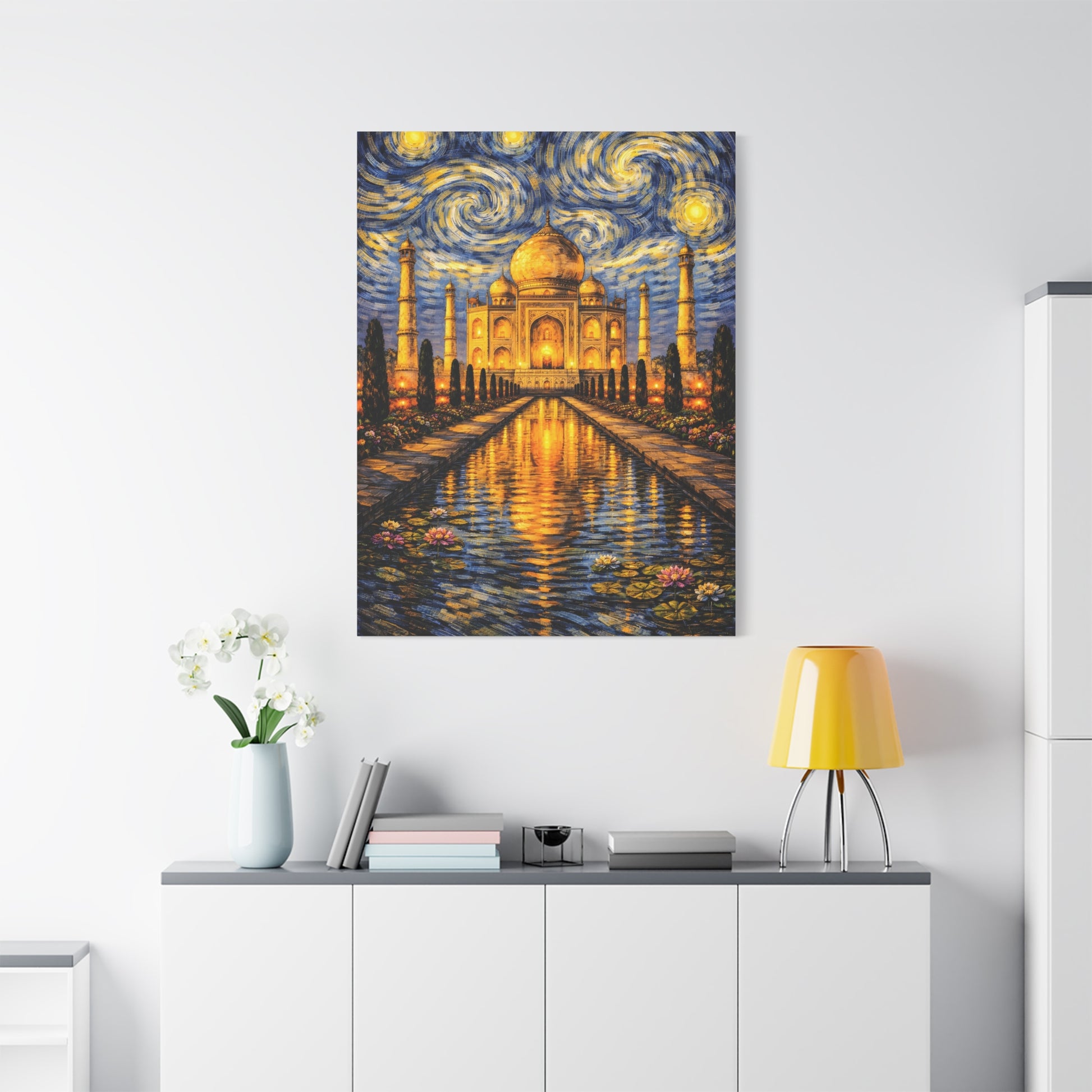 The Taj Mahal in a Starry Dream – Van Gogh Inspired Canvas Print in Van Gogh style canvas art, product image 59 of 60