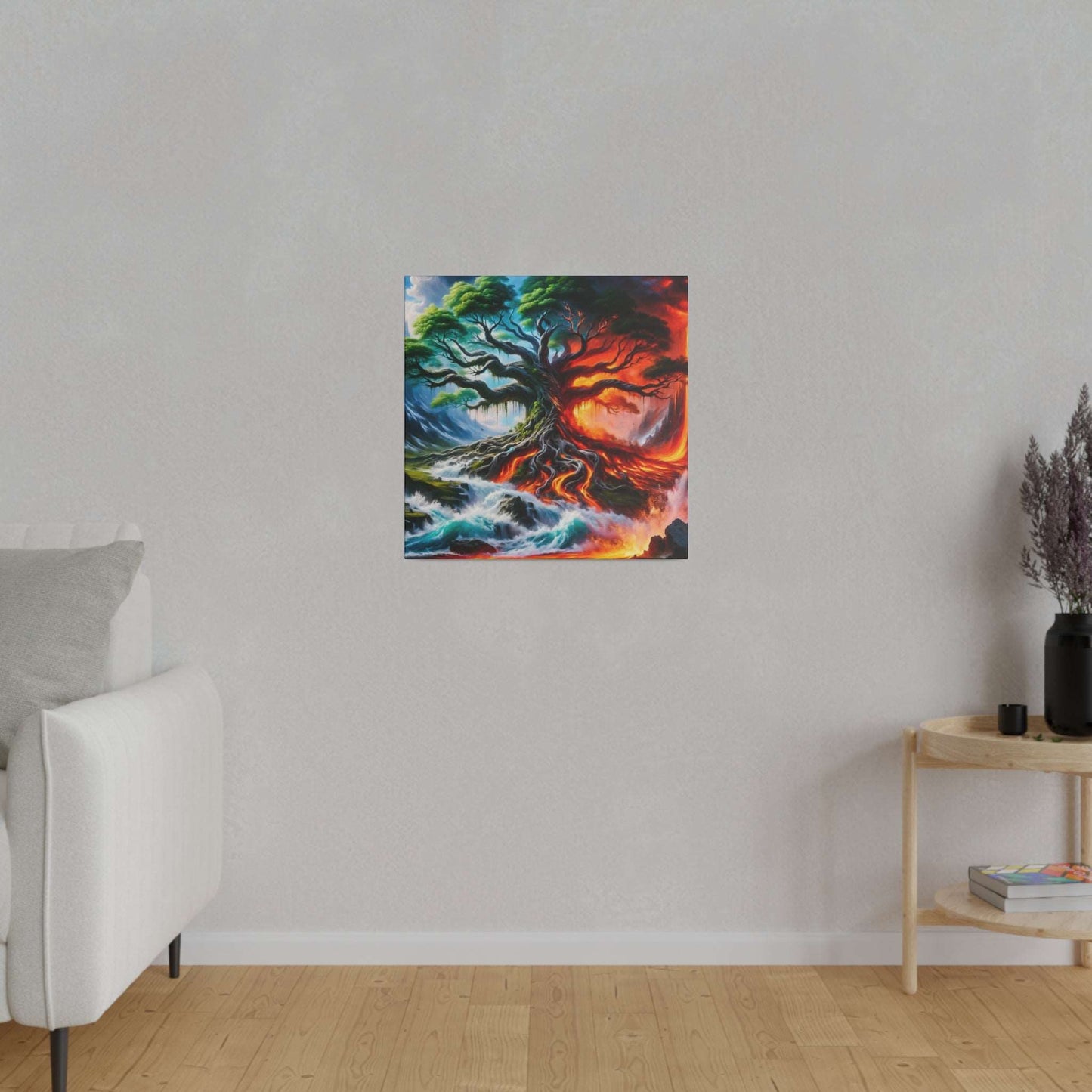 Ethereal Fusion: Elemental Forces Canvas Art