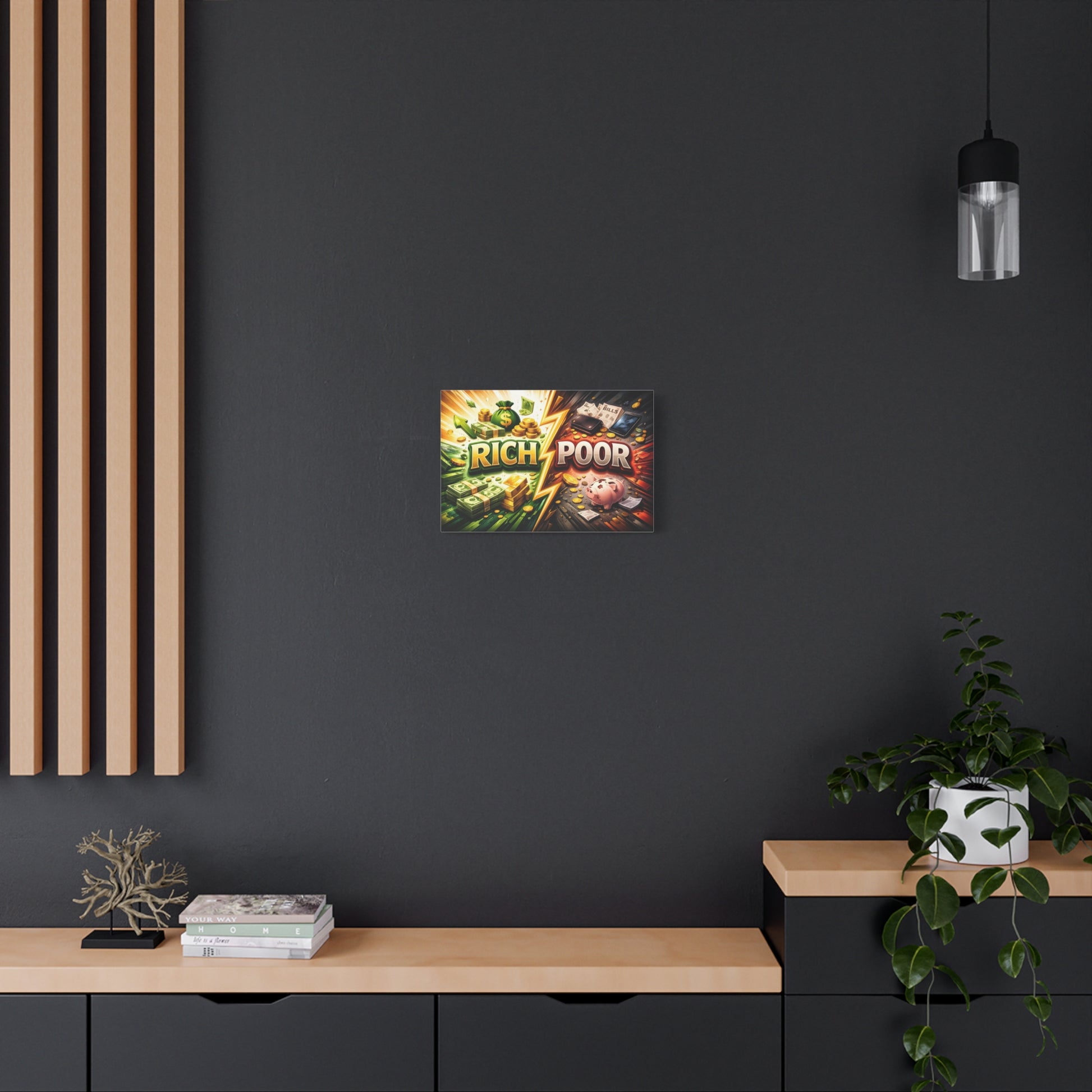 Rich vs Poor Abstract Money Mindset Canvas Canvas image 33