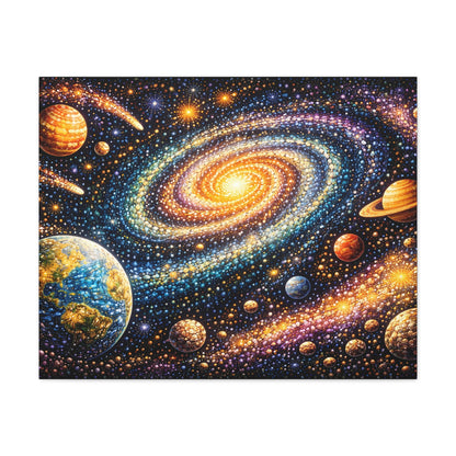 Galaxy Spiral Matte Canvas Wall Art — Colorful Space Planets Decor Canvas image 12