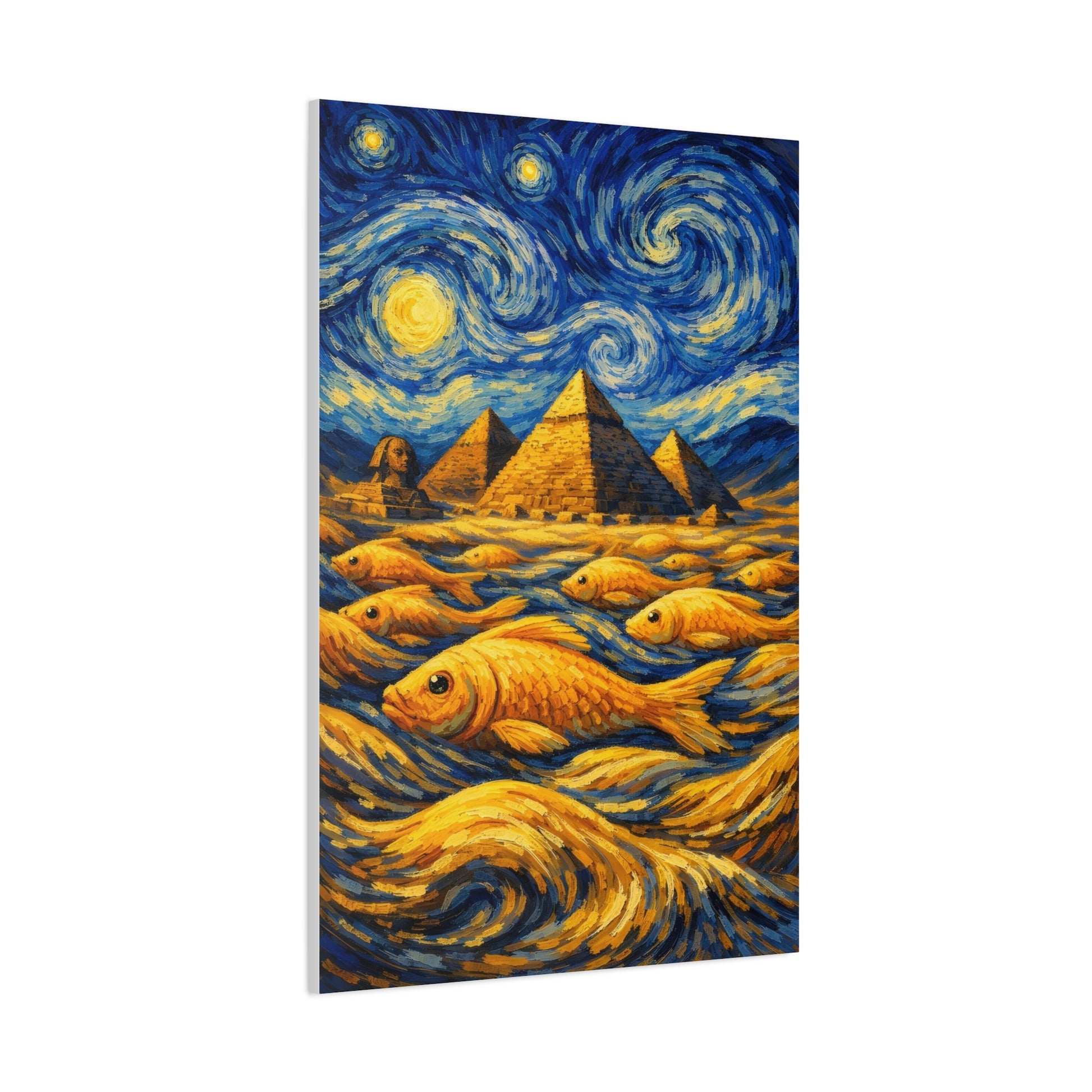 Golden Currents Over Giza – Van Gogh Inspired canvas wall art, product image 47 of 52