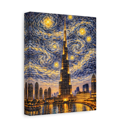 Burj Khalifa Beneath a Starry Sky – Van Gogh Inspired canvas wall art, product image 18 of 68