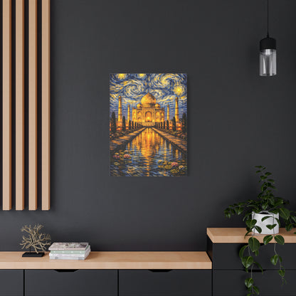 The Taj Mahal in a Starry Dream – Van Gogh Inspired Canvas Print in Van Gogh style canvas art, product image 51 of 60