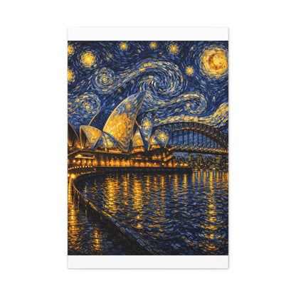 Sydney Opera House in a Starry Dream – Van Gogh Inspired Canvas Print in Van Gogh style canvas art, product image 12 of 60