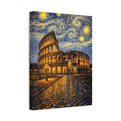 The Colosseum Under a Starry Sky – Van Gogh Inspired Canvas Print in Van Gogh style canvas art, product image 25 of 60