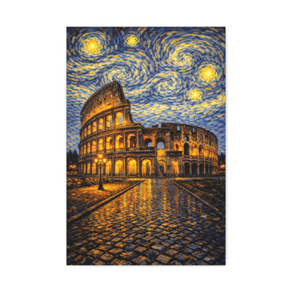 The Colosseum Under a Starry Sky – Van Gogh Inspired Canvas Print in Van Gogh style canvas art, product image 10 of 60