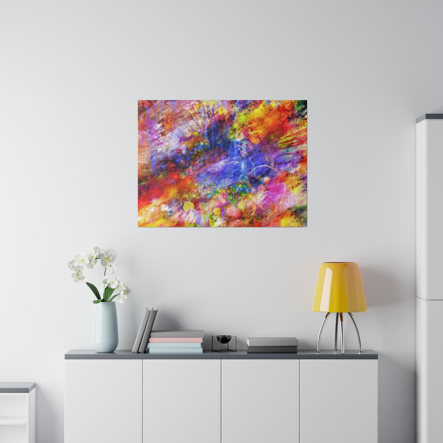 Vibrant Explosion Abstract Art Canvas