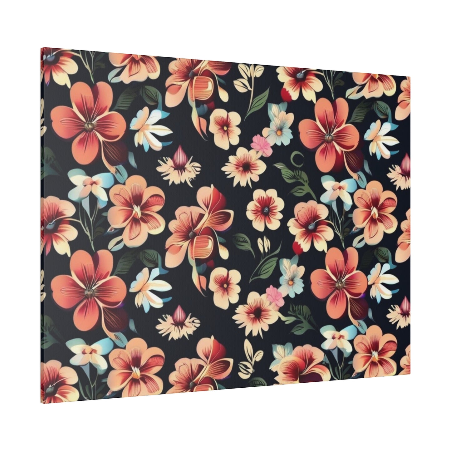 Vibrant Floral Pattern Canvas Art