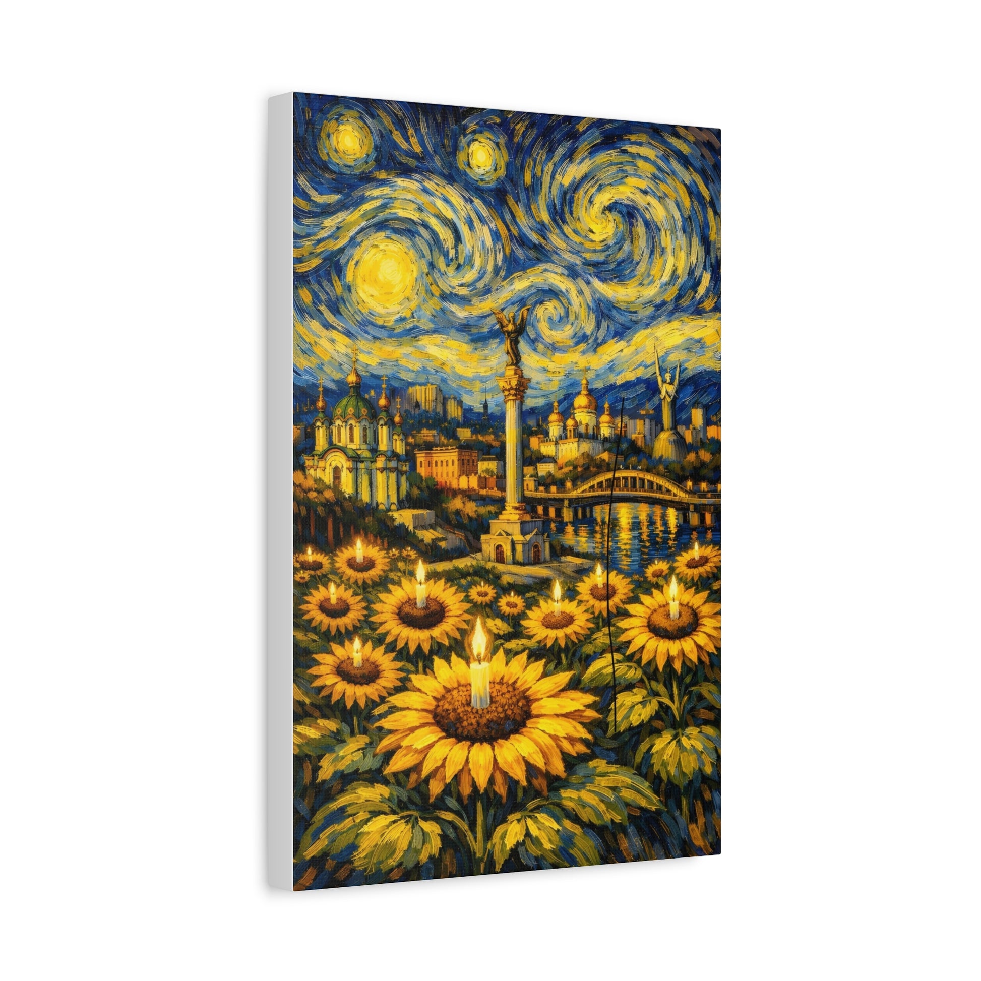 Kyiv Under a Starry Sky – Van Gogh Inspired Canvas Print in Van Gogh style canvas art, product image 25 of 48
