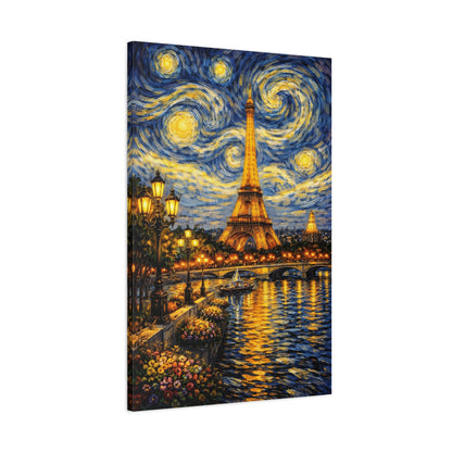 Paris in a Starry Dream – Eiffel Tower Van Gogh Inspired Canvas Print in Van Gogh style canvas art, product image 53 of 64