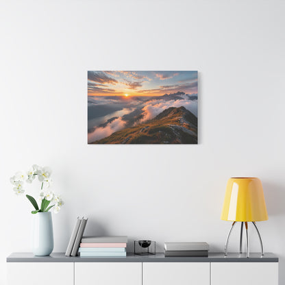 Golden Summit Above the Clouds Canvas Canvas image 55