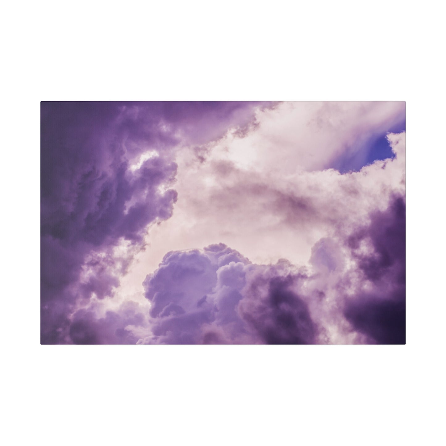 Mystic Purple Cloudscape: Ethereal Sky Canvas Print