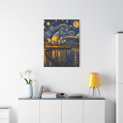 Sydney Opera House in a Starry Dream – Van Gogh Inspired Canvas Print in Van Gogh style canvas art, product image 53 of 60