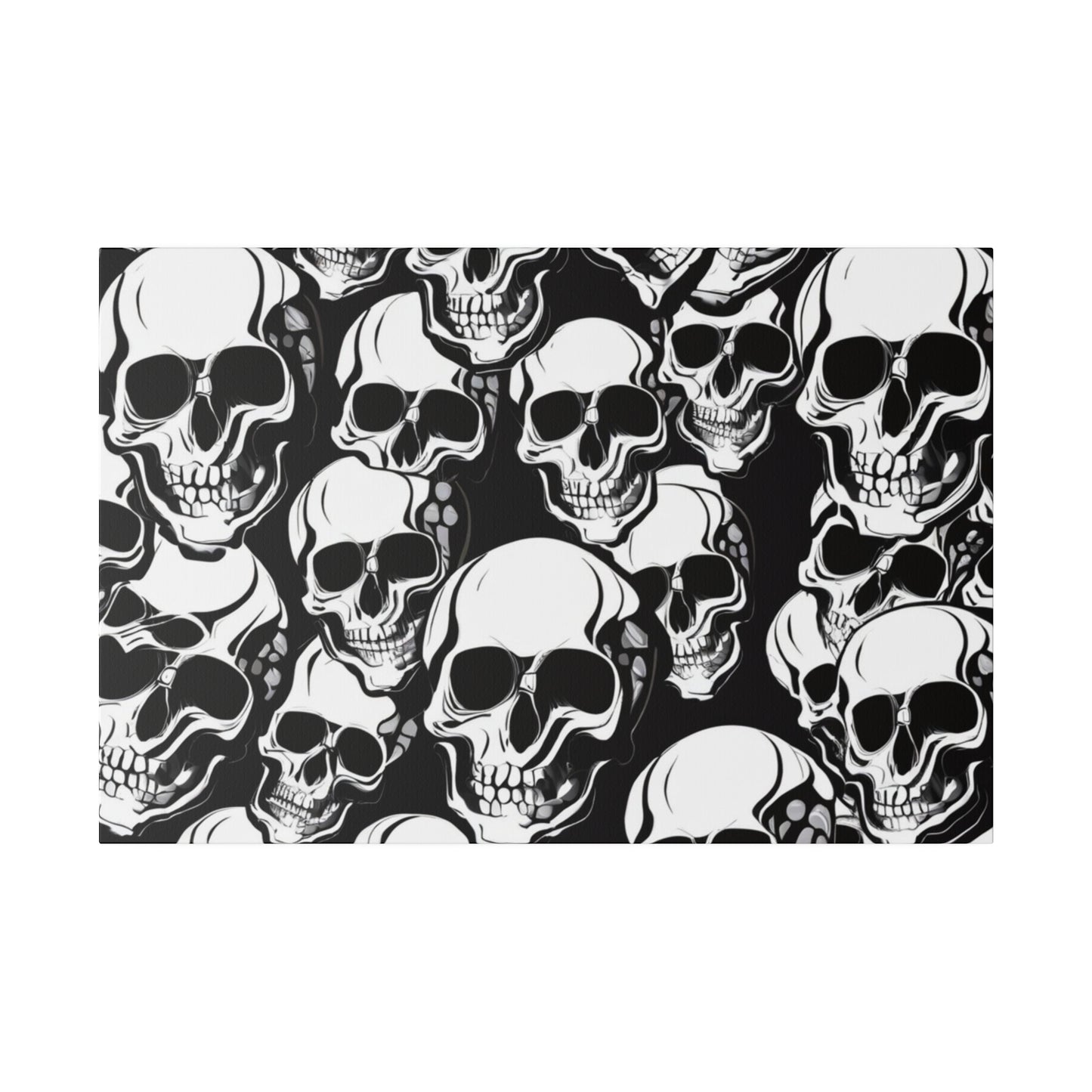 Bold Skull Pattern Canvas Wall Art