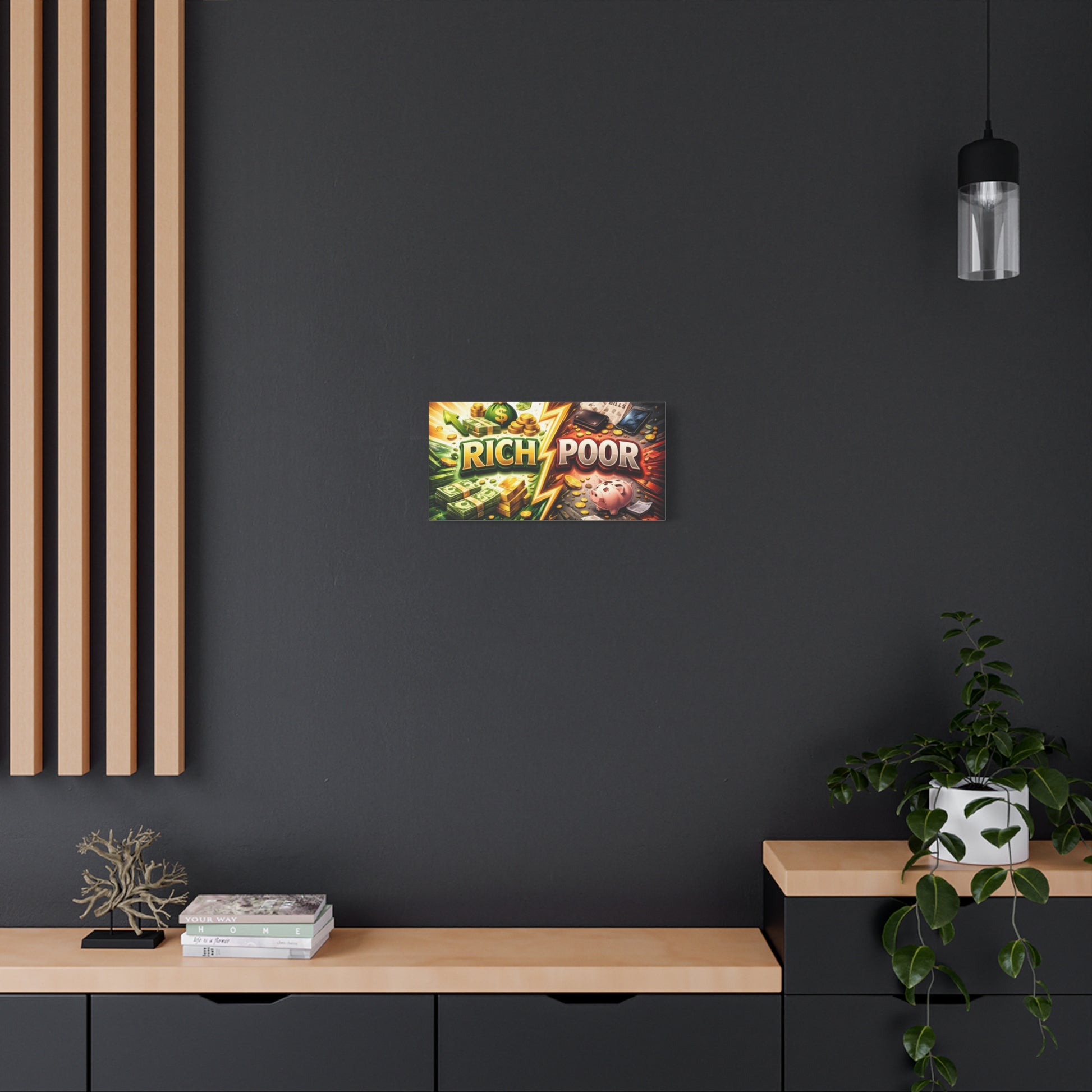 Rich vs Poor Abstract Money Mindset Canvas Canvas image 36