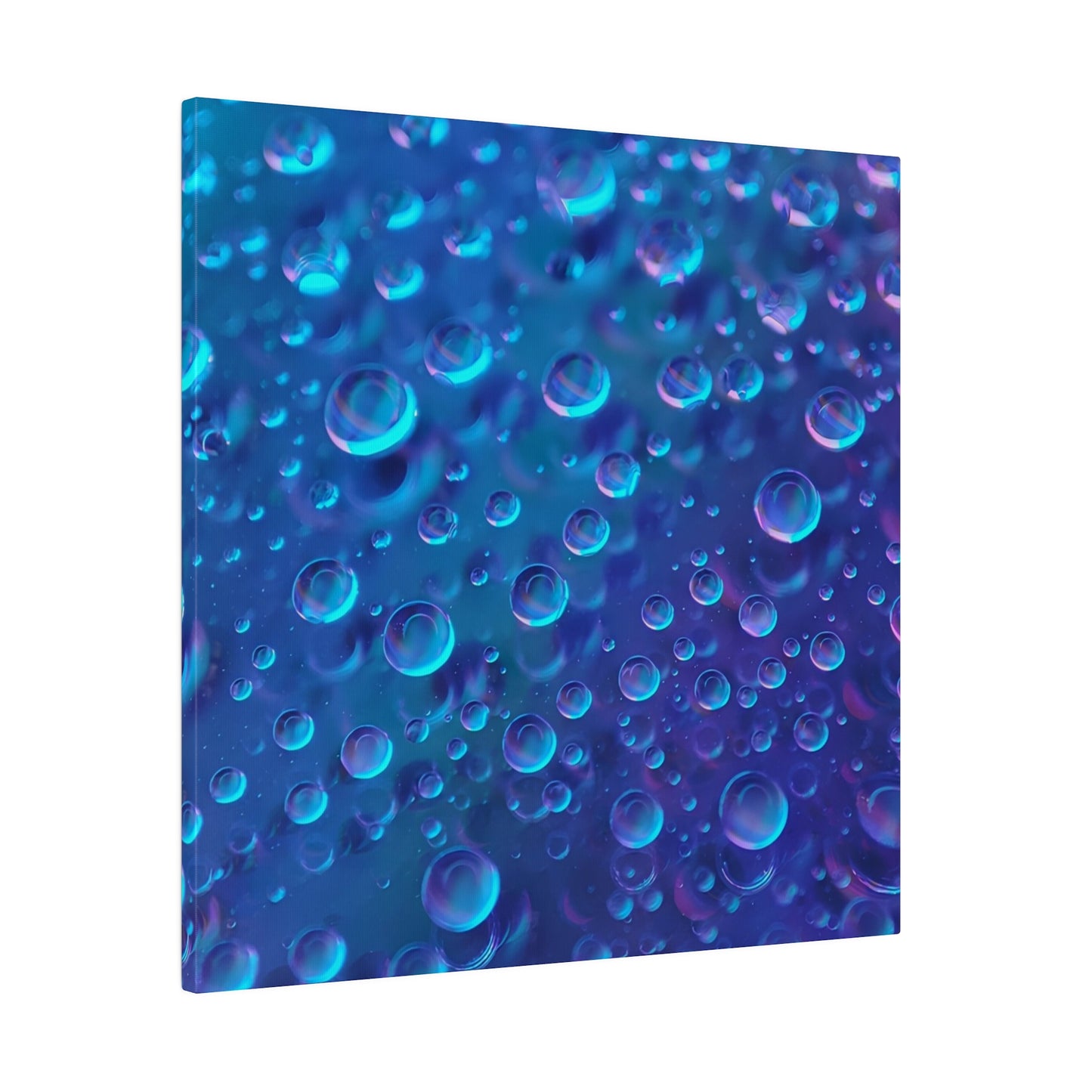 Abstract Blue and Purple Bubble Art Canvas Print