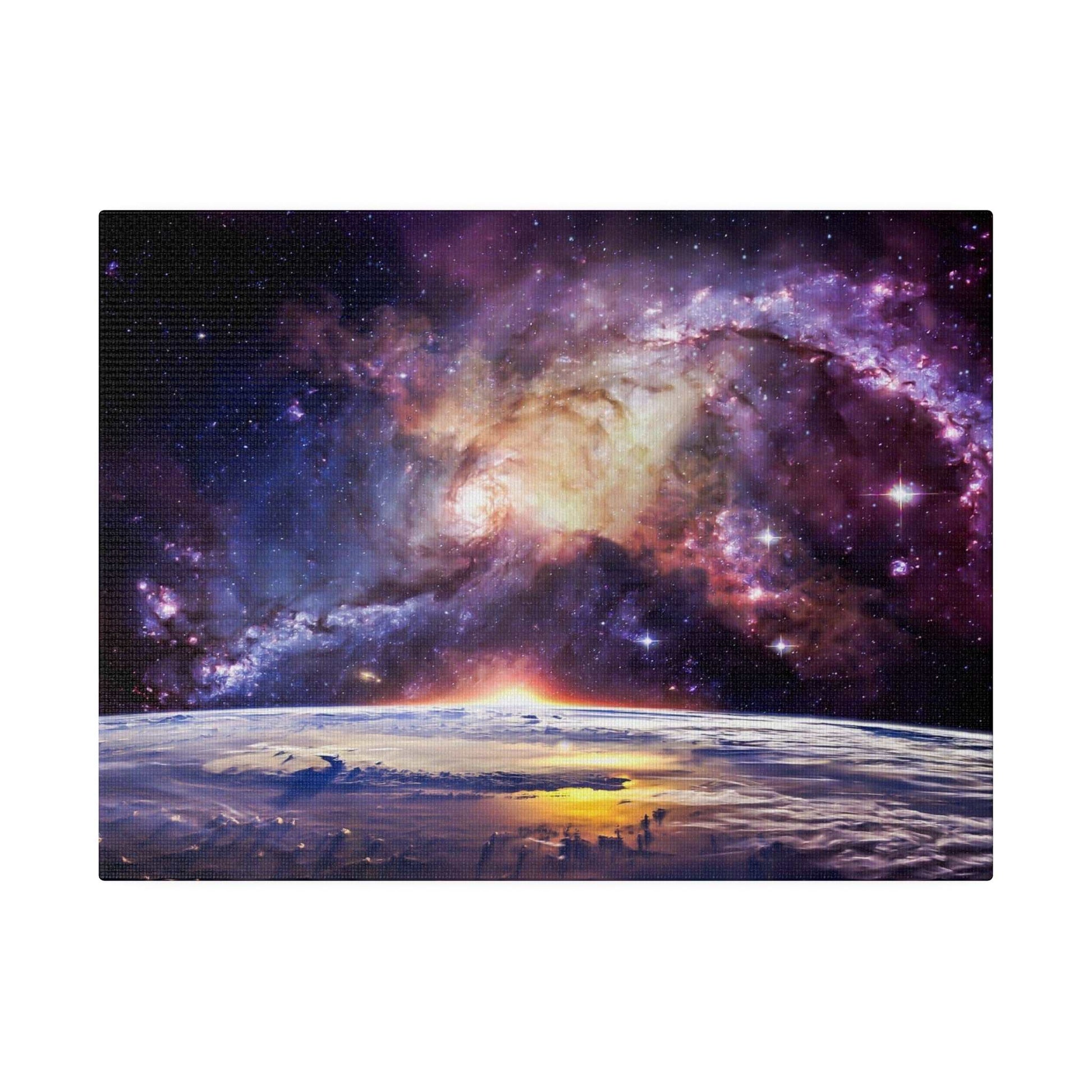 Galactic Vista: Cosmic Dawn Canvas Art