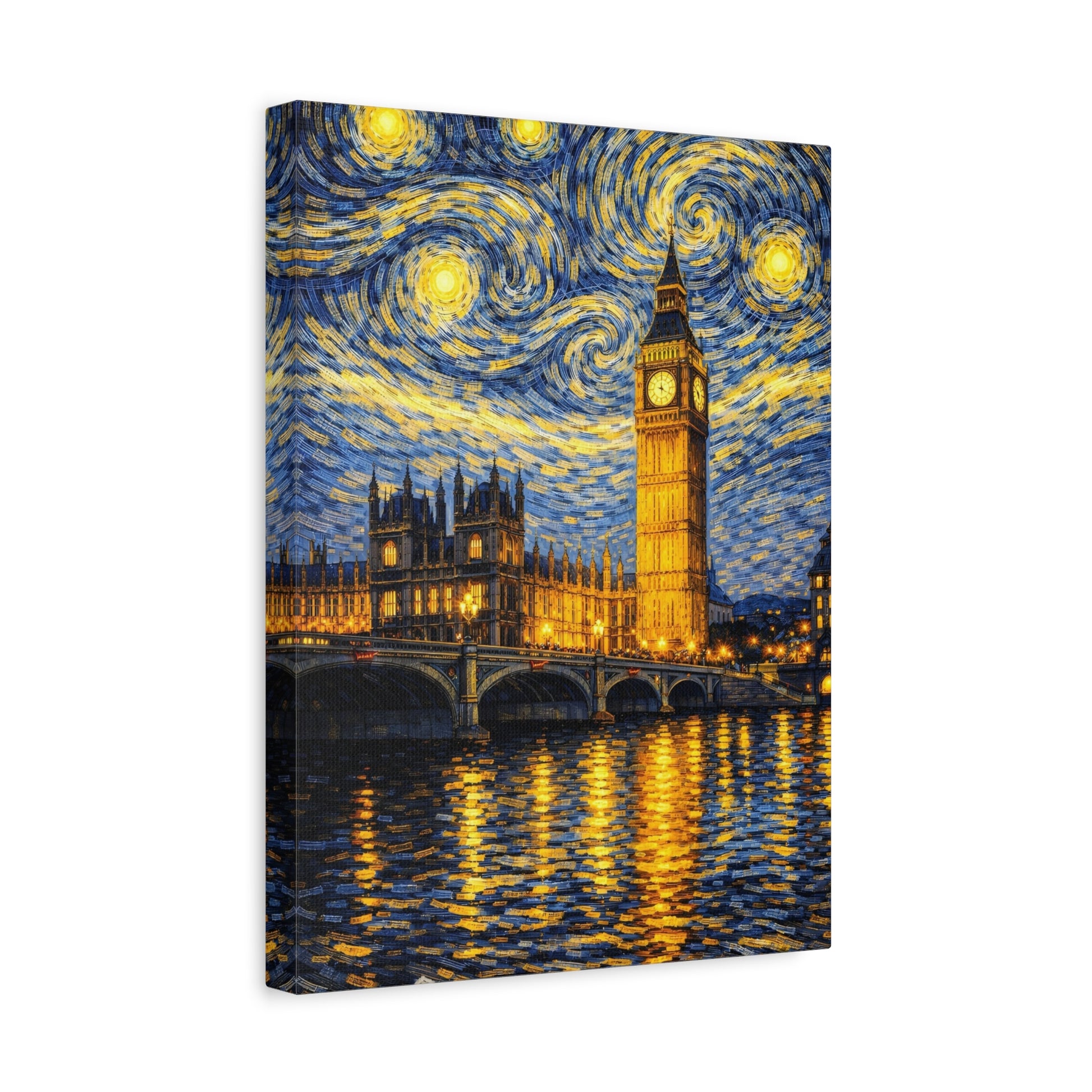 Big Ben Beneath a Starry Sky – Van Gogh Inspired Canvas Print in Van Gogh style canvas art, product image 26 of 64