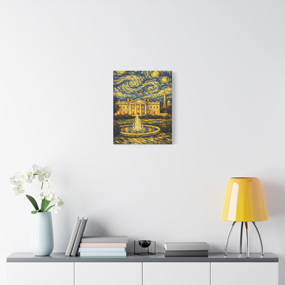 The White House Beneath a Starry Sky – Van Gogh Inspired Canvas Print in Van Gogh style canvas art, product image 37 of 68