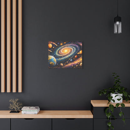 Galaxy Spiral Matte Canvas Wall Art — Colorful Space Planets Decor Canvas image 48