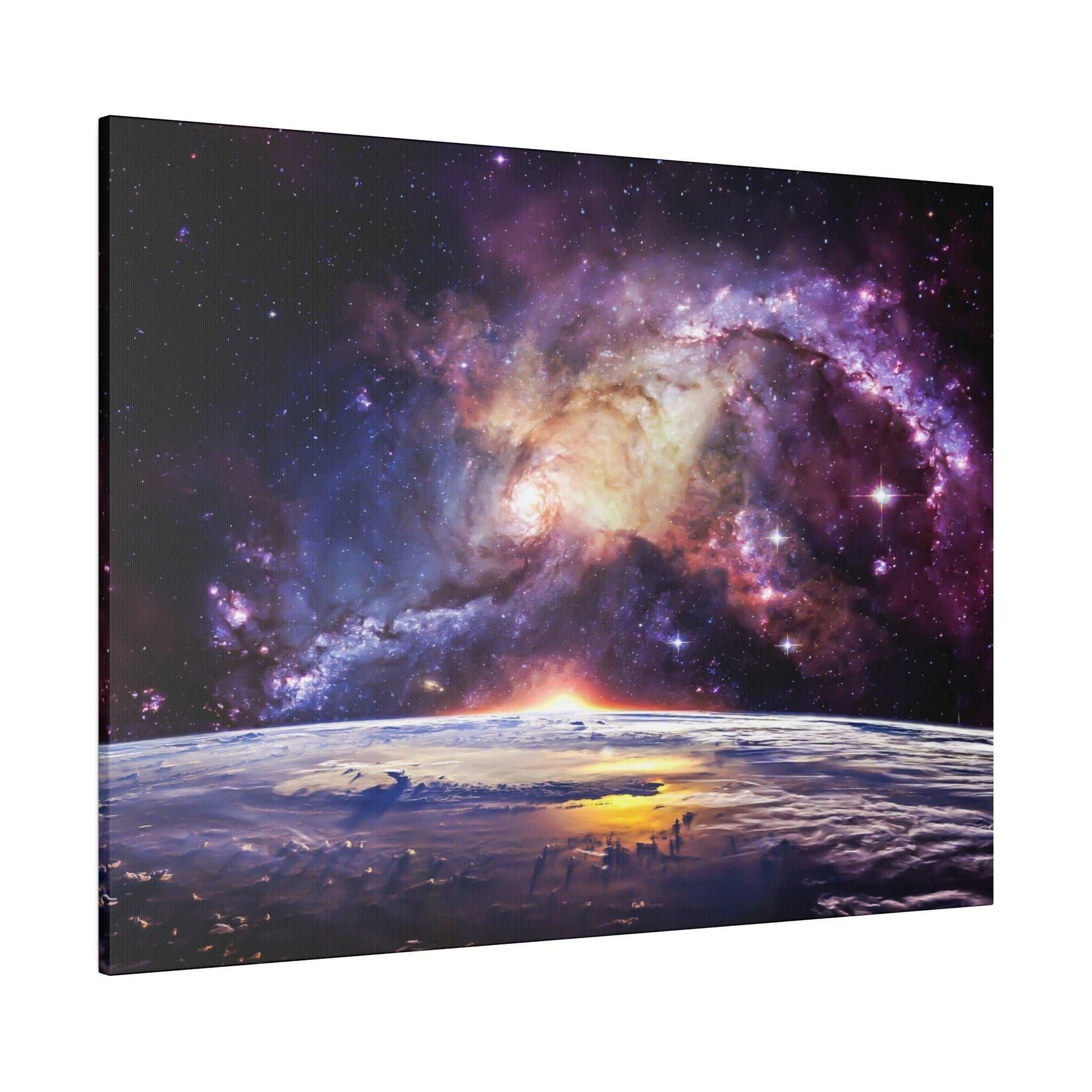 Galactic Vista: Cosmic Dawn Canvas Art