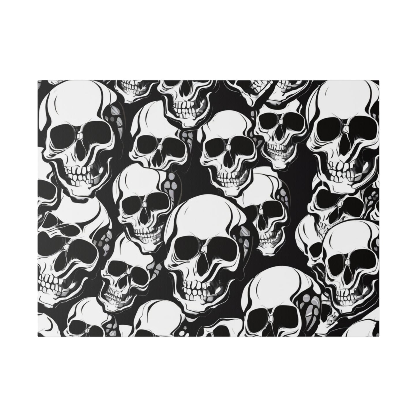 Bold Skull Pattern Canvas Wall Art