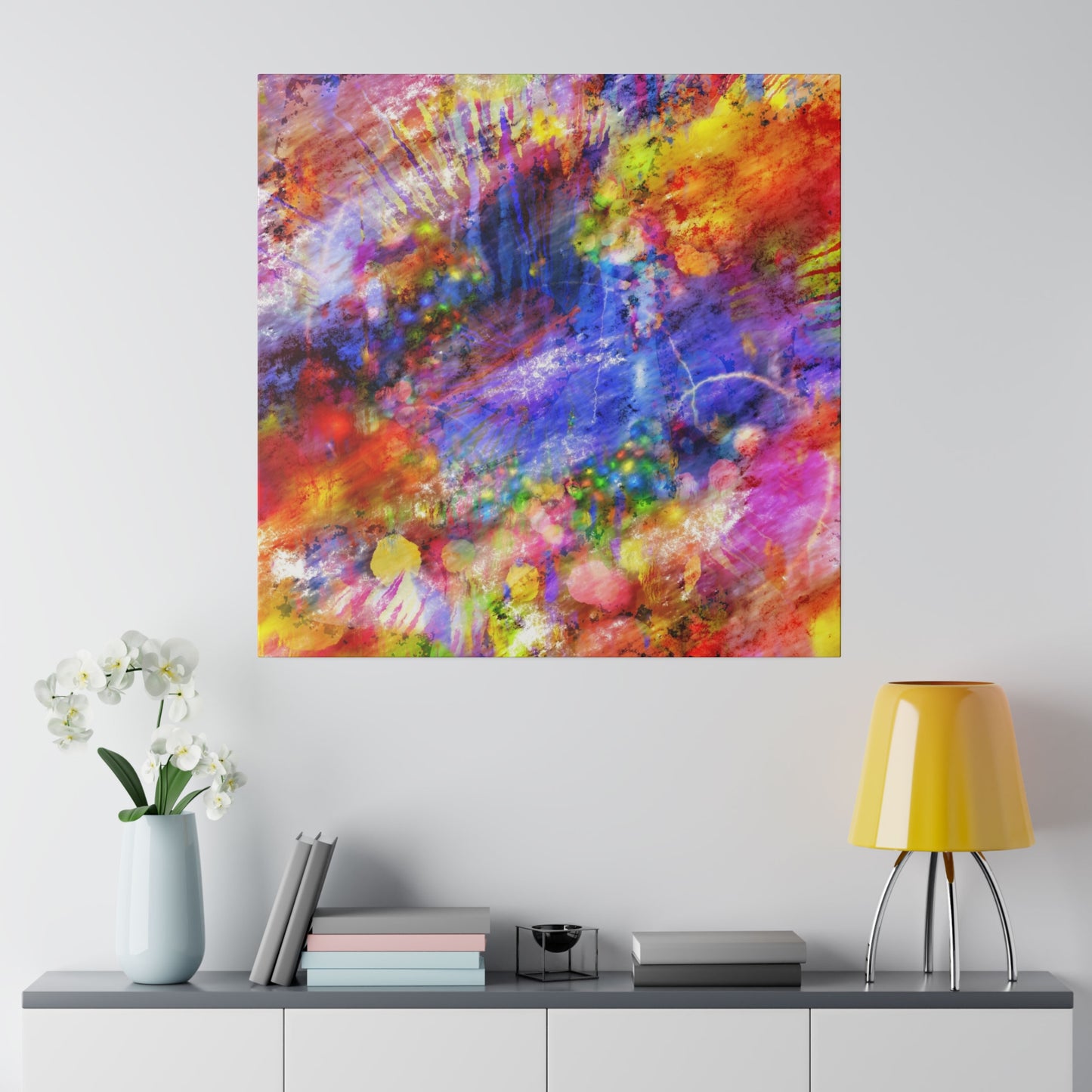 Vibrant Explosion Abstract Art Canvas