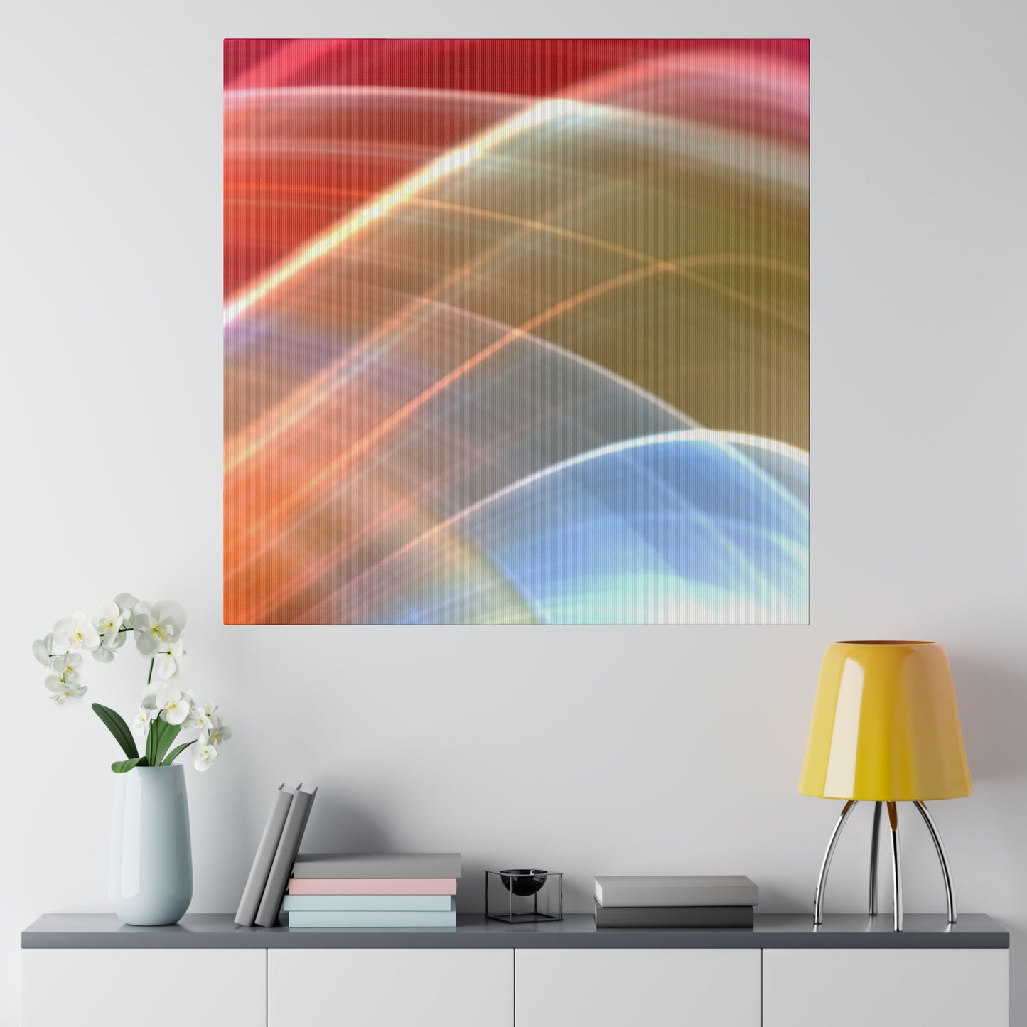 Radiant Waves Abstract Art Canvas Wall Art