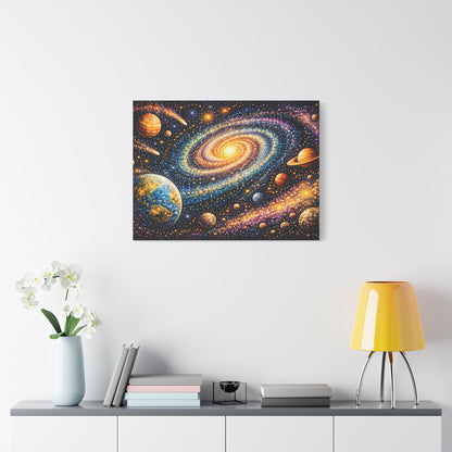 Galaxy Spiral Matte Canvas Wall Art — Colorful Space Planets Decor Canvas image 56