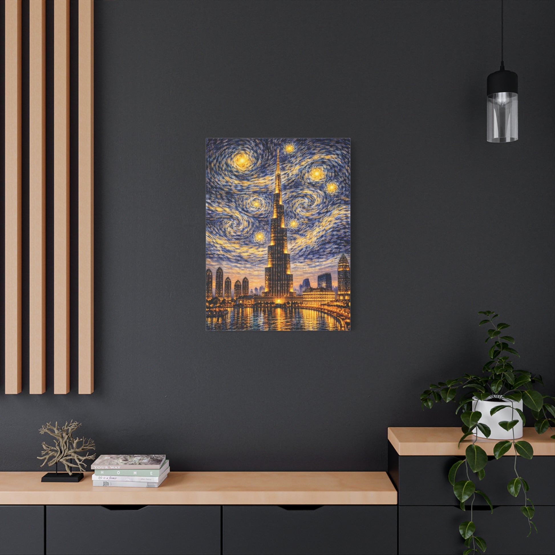 Burj Khalifa Beneath a Starry Sky – Van Gogh Inspired canvas wall art, product image 56 of 68