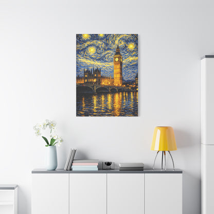 Big Ben Beneath a Starry Sky – Van Gogh Inspired Canvas Print in Van Gogh style canvas art, product image 57 of 64