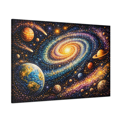 Galaxy Spiral Matte Canvas Wall Art — Colorful Space Planets Decor Canvas image 64