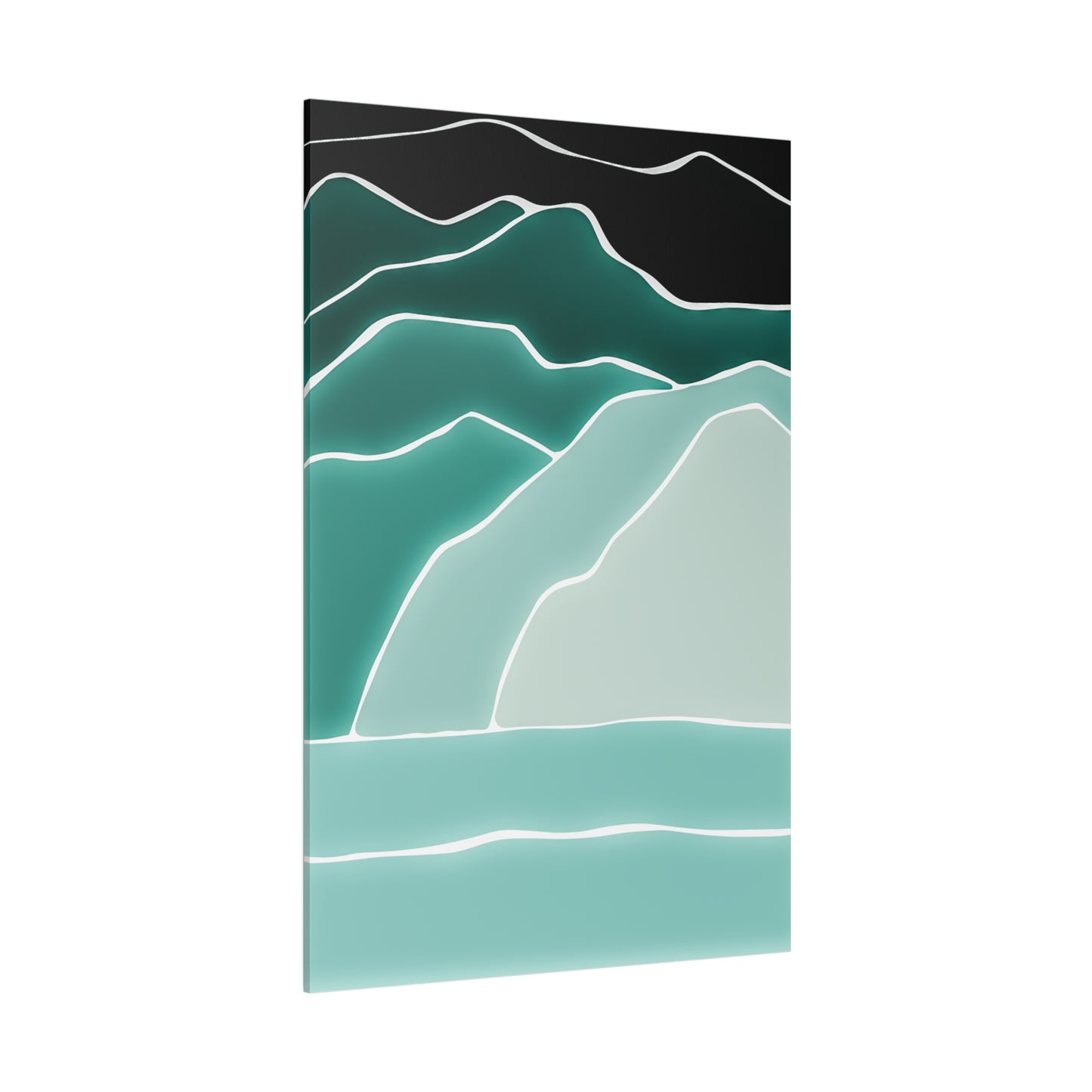 Modern Abstract Mountain Landscape Canvas - Stylish Home Decor Wall Art