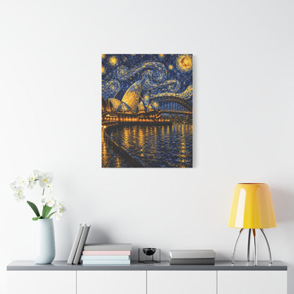 Sydney Opera House in a Starry Dream – Van Gogh Inspired Canvas Print in Van Gogh style canvas art, product image 44 of 60