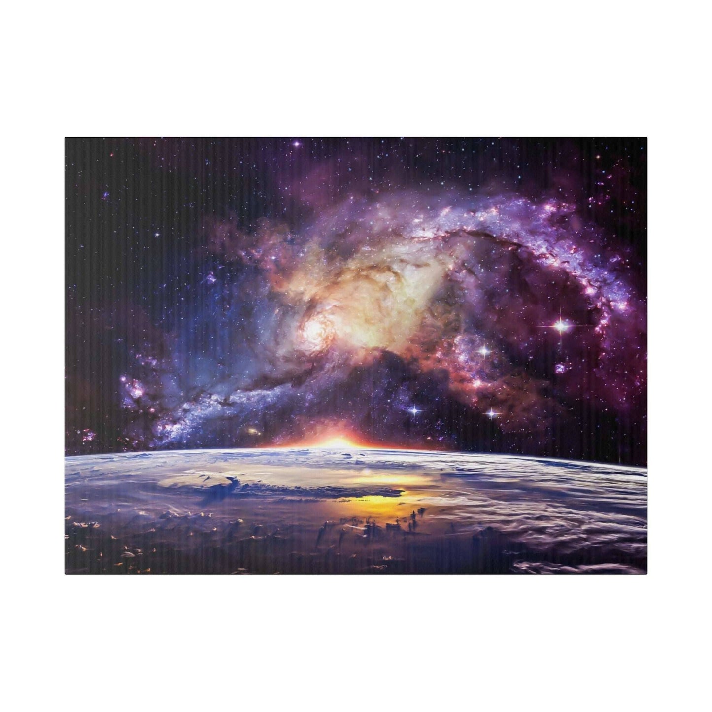 Galactic Vista: Cosmic Dawn Canvas Art