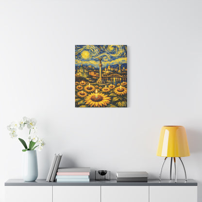 Kyiv Under a Starry Sky – Van Gogh Inspired Canvas Print in Van Gogh style canvas art, product image 38 of 48