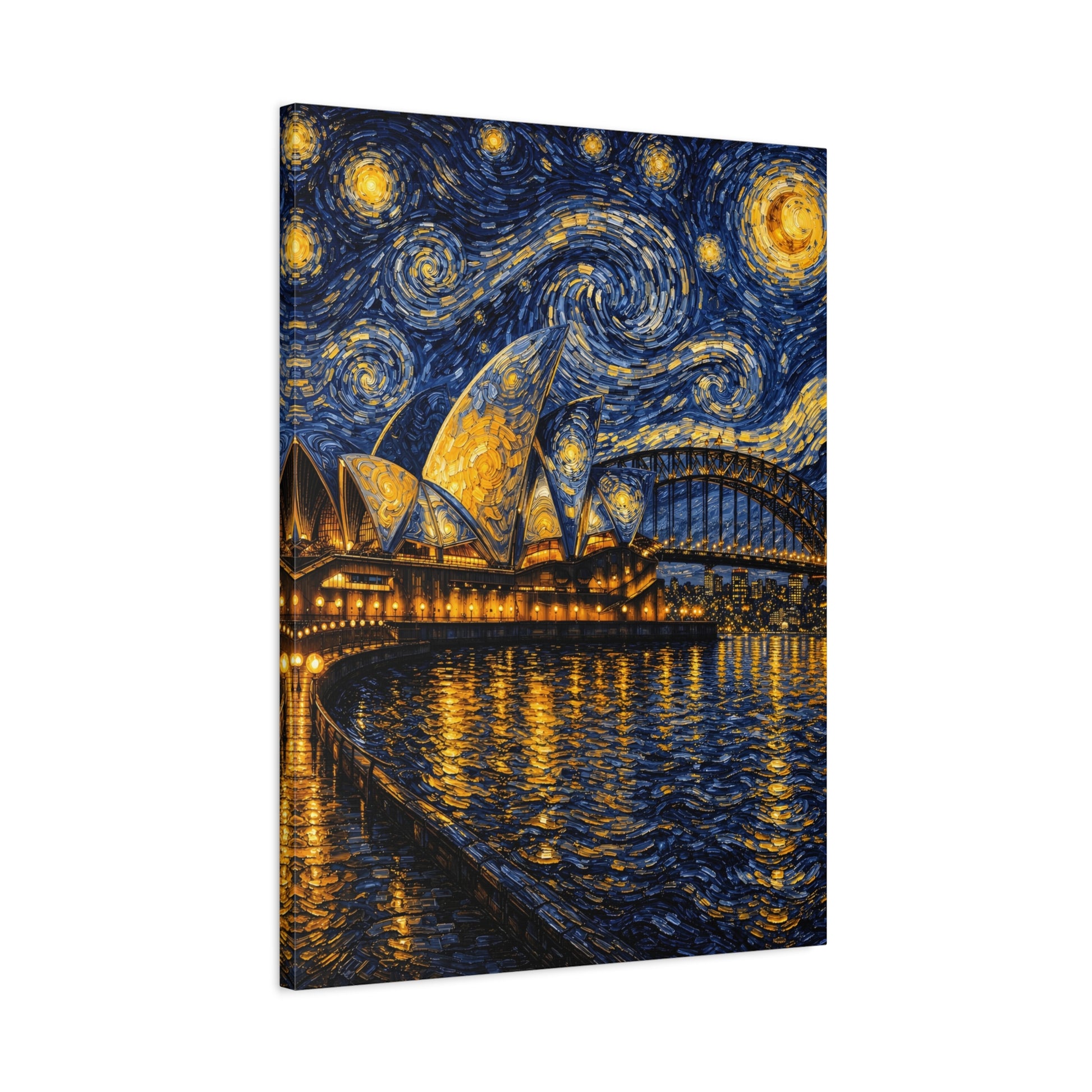 Sydney Opera House in a Starry Dream – Van Gogh Inspired Canvas Print in Van Gogh style canvas art, product image 46 of 60
