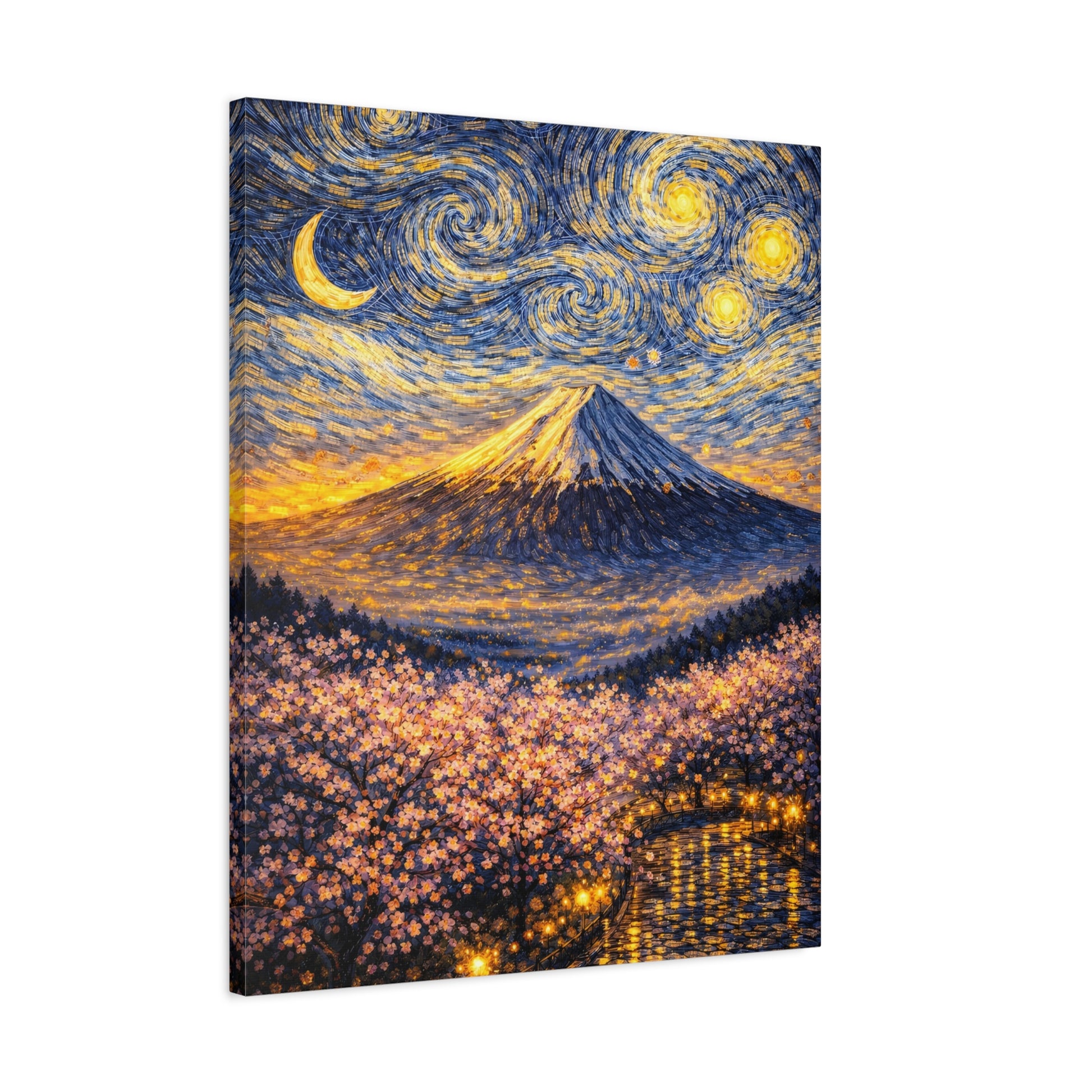 Mount Fuji Under a Starry Sky – Van Gogh Inspired canvas wall art, product image 47 of 64