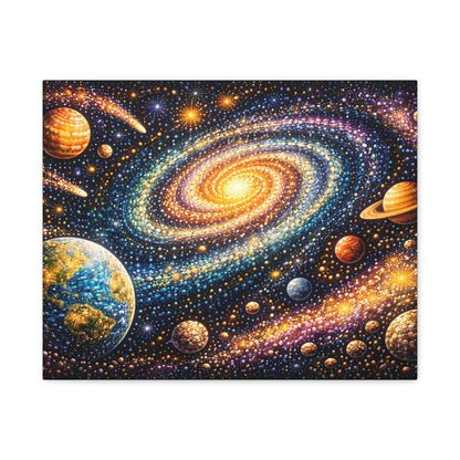 Galaxy Spiral Matte Canvas Wall Art — Colorful Space Planets Decor Canvas image 7